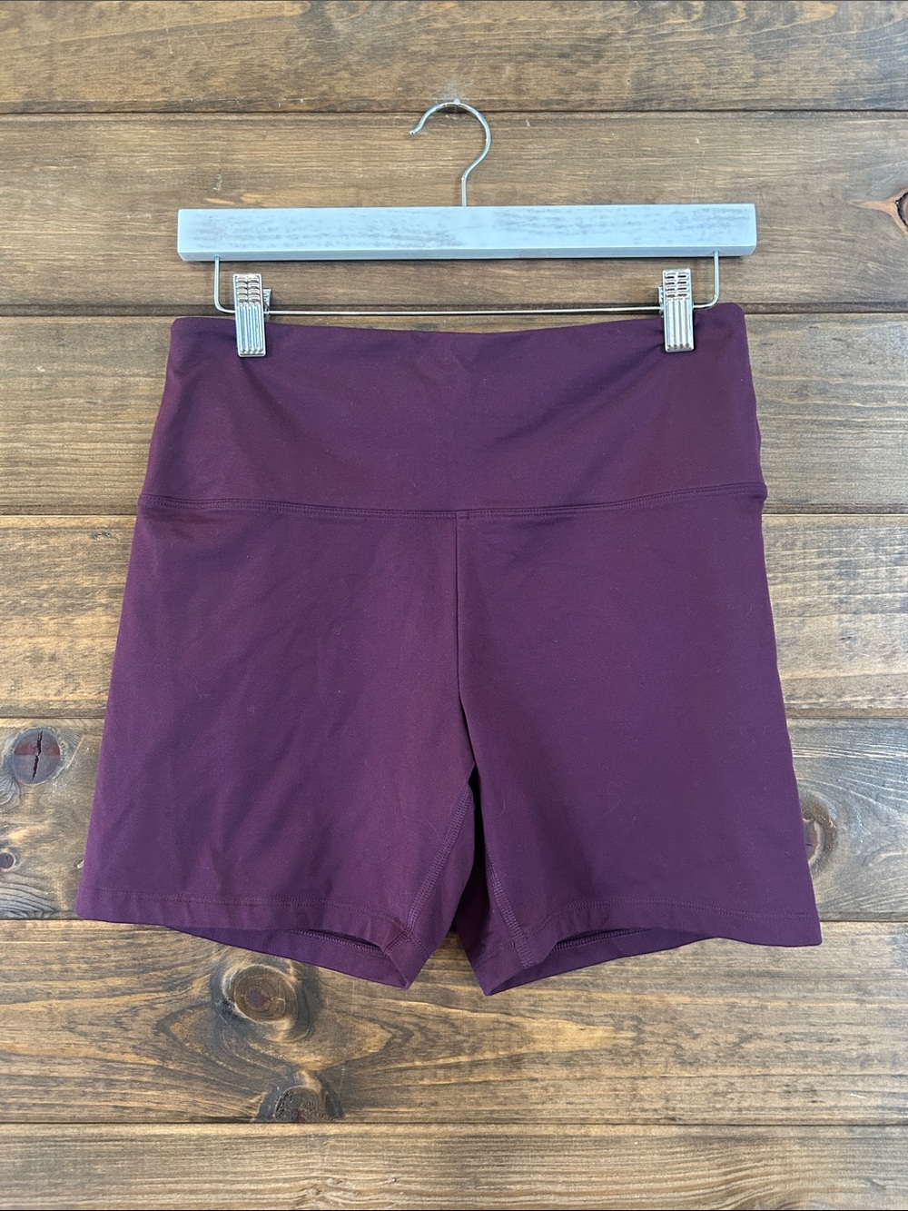 PINK Victoria's Secret High-Rise Bike Shorts in Deep Plum